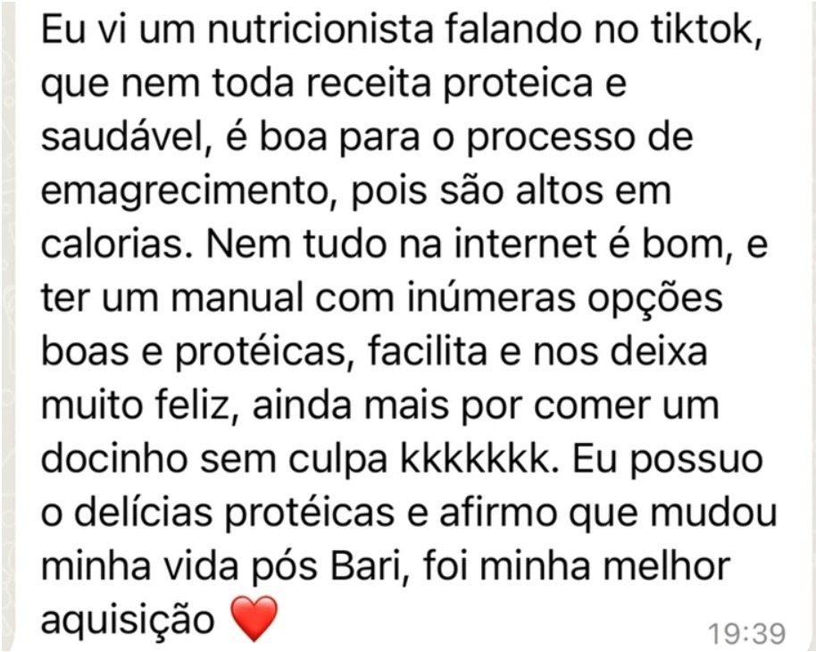 Foto de feedback no whatsapp