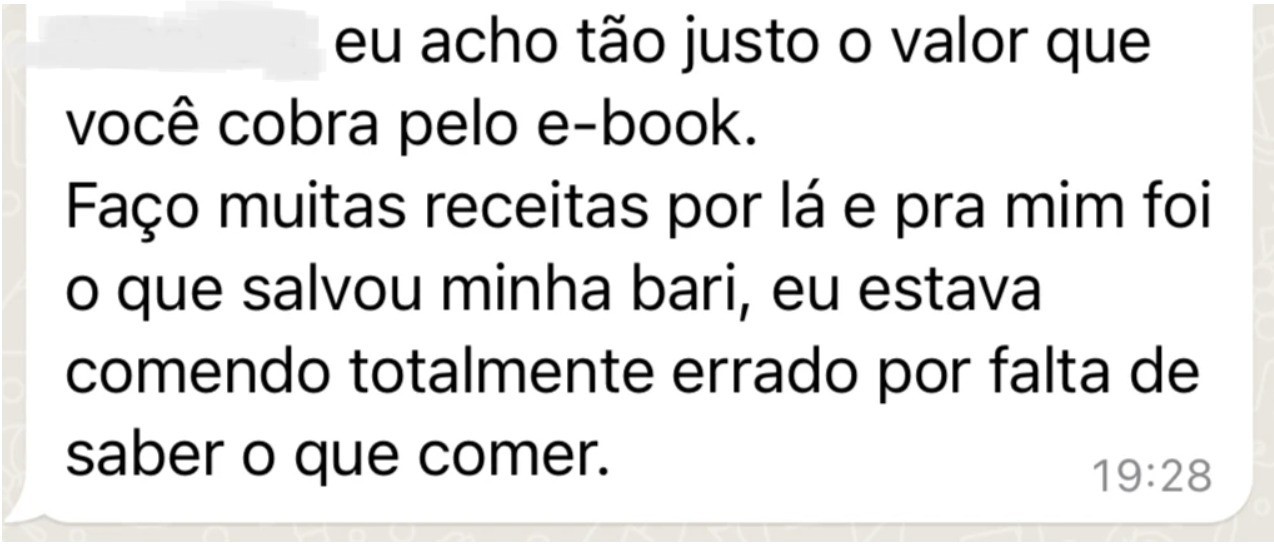 Foto de feedback no whatsapp